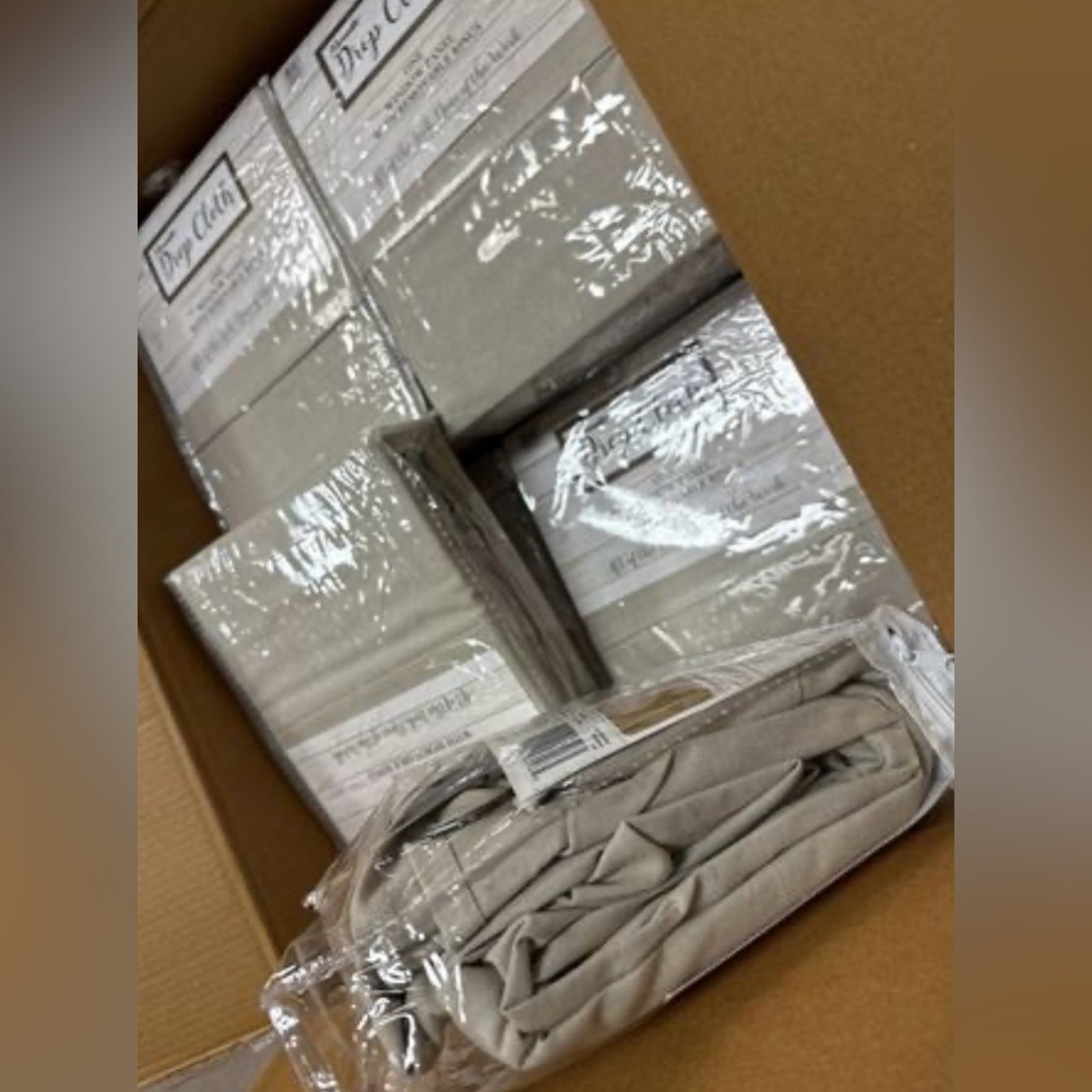 Mercantile Drop Cloth Light Filtering Ring Top Tab Farmhouse Curtain Pan… - Picture 7 of 8